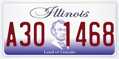 IL license plate A301468