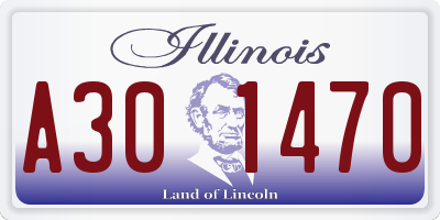 IL license plate A301470