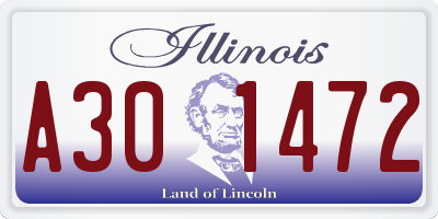 IL license plate A301472