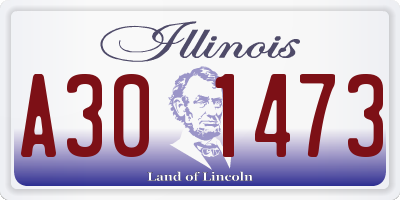 IL license plate A301473