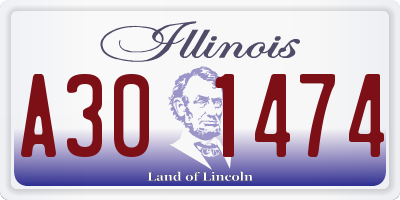 IL license plate A301474