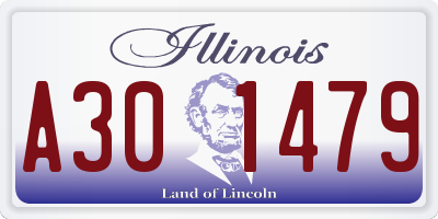 IL license plate A301479