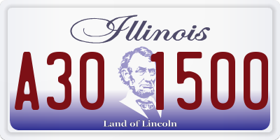 IL license plate A301500