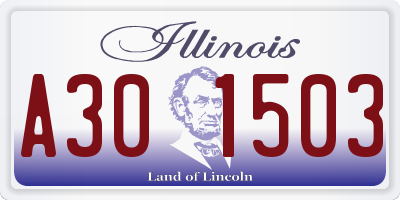 IL license plate A301503