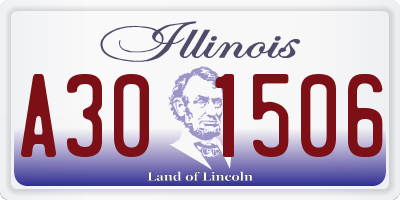 IL license plate A301506