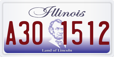 IL license plate A301512