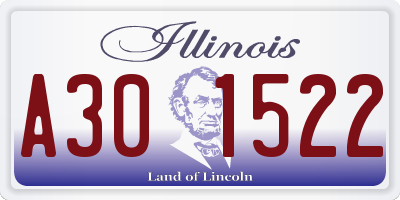 IL license plate A301522