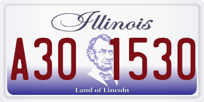 IL license plate A301530