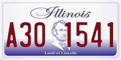IL license plate A301541