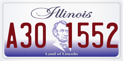IL license plate A301552