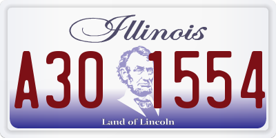 IL license plate A301554