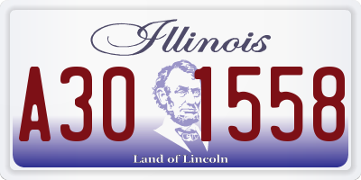 IL license plate A301558