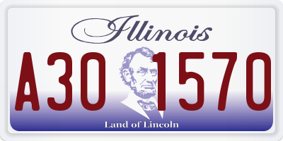 IL license plate A301570
