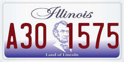 IL license plate A301575