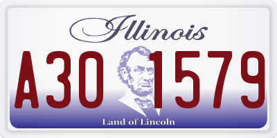 IL license plate A301579