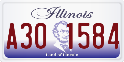 IL license plate A301584