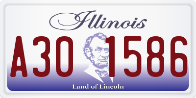 IL license plate A301586
