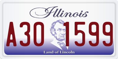 IL license plate A301599