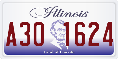 IL license plate A301624