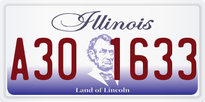 IL license plate A301633