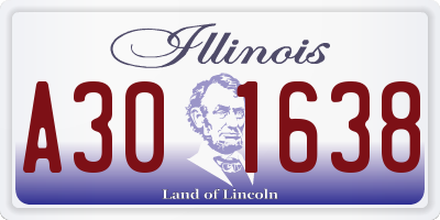 IL license plate A301638