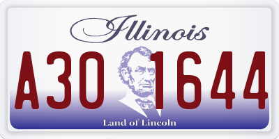 IL license plate A301644