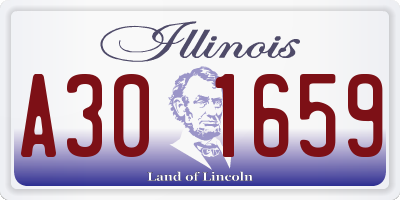 IL license plate A301659
