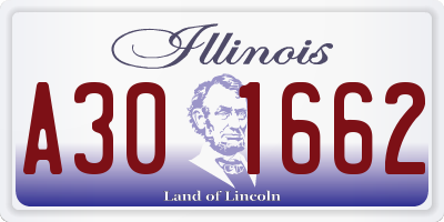 IL license plate A301662