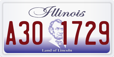 IL license plate A301729