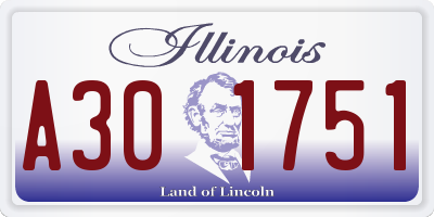 IL license plate A301751