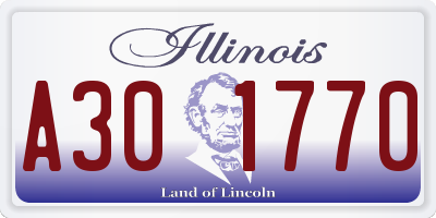 IL license plate A301770
