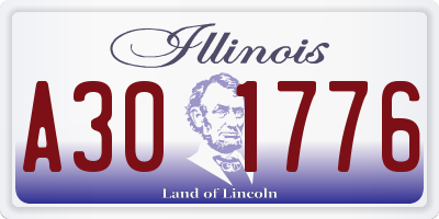 IL license plate A301776