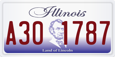 IL license plate A301787