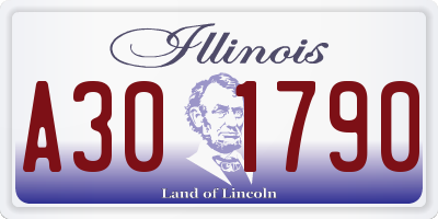 IL license plate A301790