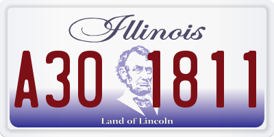 IL license plate A301811