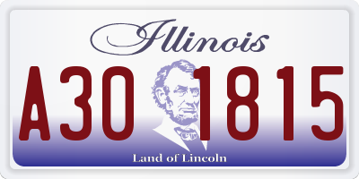 IL license plate A301815