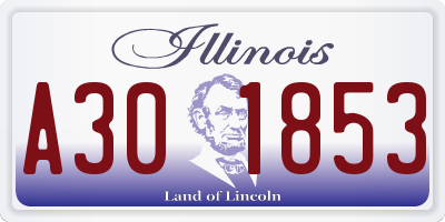 IL license plate A301853