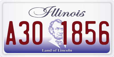 IL license plate A301856