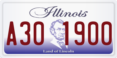 IL license plate A301900