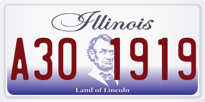IL license plate A301919
