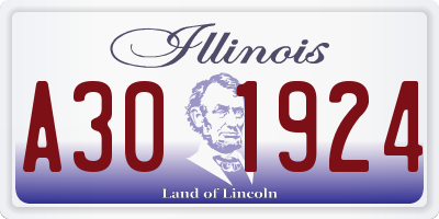 IL license plate A301924