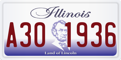 IL license plate A301936