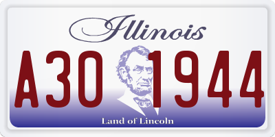 IL license plate A301944