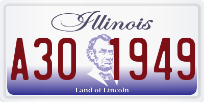 IL license plate A301949