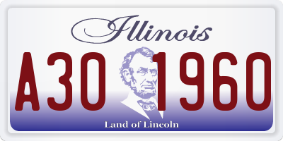 IL license plate A301960