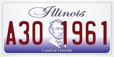 IL license plate A301961
