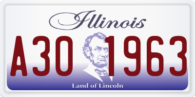 IL license plate A301963