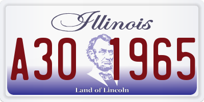IL license plate A301965