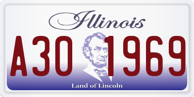 IL license plate A301969