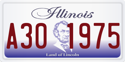 IL license plate A301975